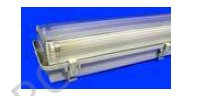 136370 LED Luminaire with housing made of stainless steel powder coated white and polycarbonate diffuser (IK10)