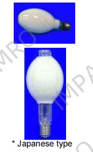 High-pressure mercury lamps for use with ballast
