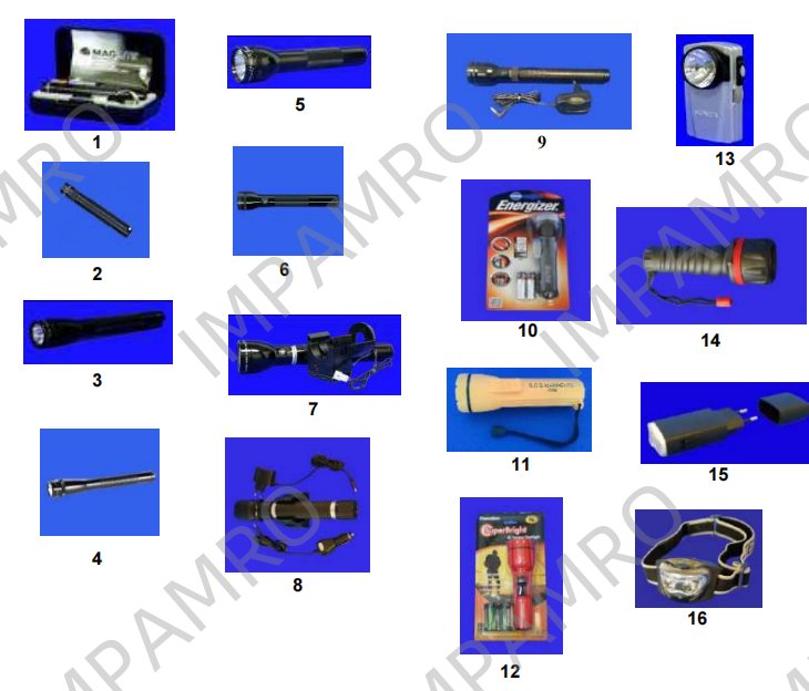 202084 Flashlights for general use