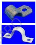 Cable saddles, metal with 7 mm hole