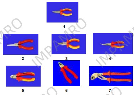 365485 Pliers, insulated VDE 1000V