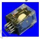 Relays, plug-in, with 8 pins (2-pole c/over), for series connection with navigation lamps