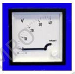 Measuring instruments - Voltmeters, moving coil, panel mounting 72x72 mm