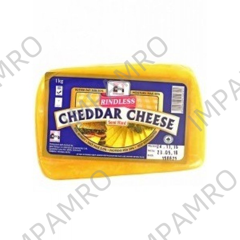 CHEESE CHEDDAR RINDLESS
