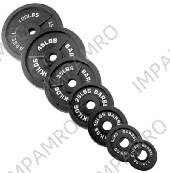 DISC BARBELL CAST IRON 15KGS, 2'S