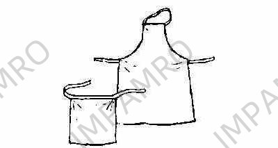 APRON COTTON WHITE WAIST TYPE