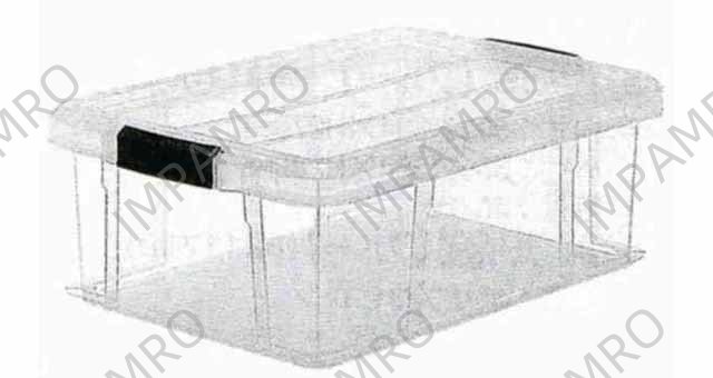 CONTAINER PLASTIC CLEAR W/LID, INNER SIZE 535X365X398MM
