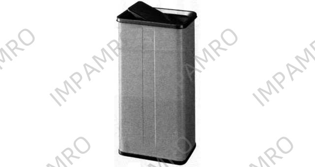 WASTE RECEPTACLE STEEL 36LTR, W/SWING LID W365XD255XH595MM