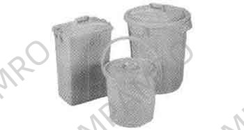 GARBAGE CAN PLASTIC W/COVER LARGE ROUND 120LTR