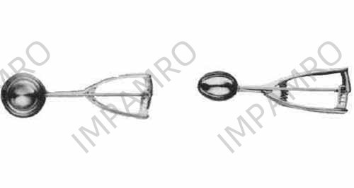 ICE-CREAM SCOOP STAINLESS STEEL ROUND 68MM DIAM 90CC