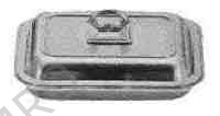 VEGETABLE DISH W/COVER S.STEEL, RECTANGULAR 370X304X46MM