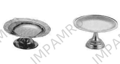 CAKE OR FRUIT STAND PLAIN STAINLESS STEEL 255MM DIAM