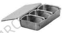 SPICE CONTAINER STAINLESS 3 INNER BOXES 345X150X67MM
