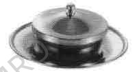 BUTTER DISH STAINLESS STEEL 95MM DIAM
