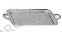 SERVICE TRAY RECTANGULAR HANDLED STAINLESS 505X370MM