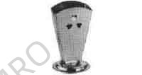 NAPKIN PAPER HOLDER STAINLESS 72X140MM FOR HAND FOLDED