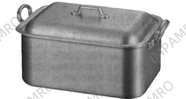 ROASTING PAN ALUMINIUM DEEP, W/LID 700X550X150MM