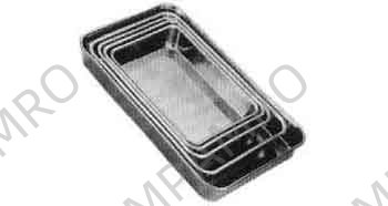 PAN RECTANGULAR STAINLESS 350X270X63MM