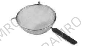 BOWL STRAINER STAINLESS STEEL W/WOOD HANDLE DIAM 203MM