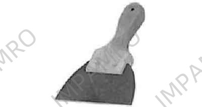 BOWL SCRAPER W/PLASTIC HANDLE, RUBBER BLADE 80MM WIDE