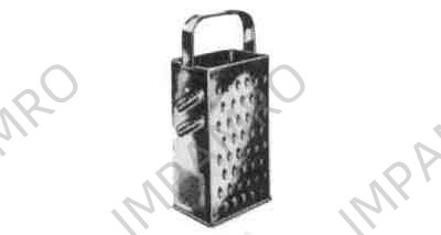 CHEESE GRATER STAINLESS STEEL 4 SIDE CUT 60X90X204MM