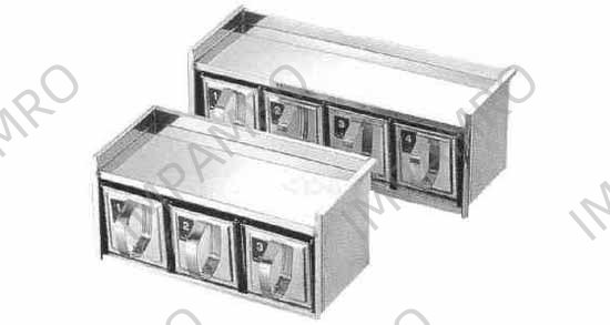 SPICE CONTAINER STAINLESS 4-DRAWER TYPE W420XH150XD100MM
