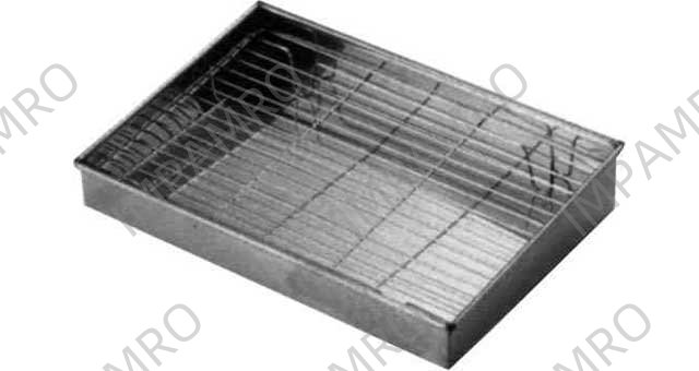 GRID WITH DRIP PAN S. STEEL, 465X315MM