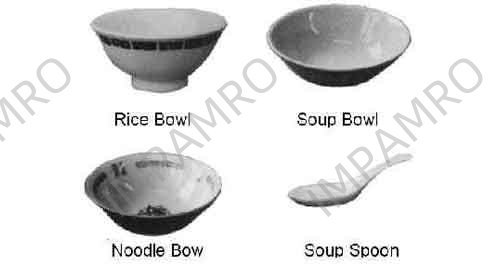 SOUP BOWL CHINESE STYLE PORCELAIN 205MM DIAM
