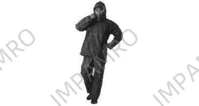 RAIN SUITS WITH HOOD VINYL, SIZE LL