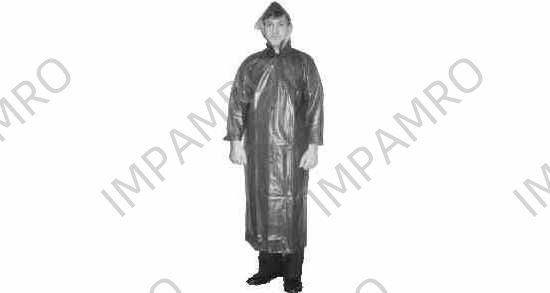 RAIN COAT WITH HOOD VINYL, SIZE M