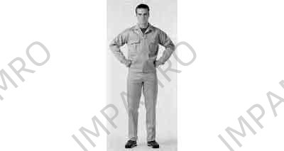 TROUSERS WORKING COTTON GRAY, WAIST 85CM