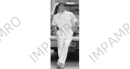 BOILERSUIT HALF-SLEEVES COTTON, BLUE XXL (3L)