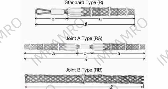 CABLE GRIP STANDARD TYPE R, FOR ROPE DIA 35-42MM