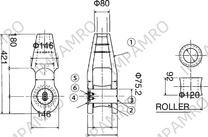 SOCKET ROLLER PIN TYPE 0-42, CARBON & ALLOY STEEL