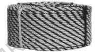 TIGERROPE POLYETHYLENE 3STRAND, BLACK/YELLOW 2"CIRX200MTR