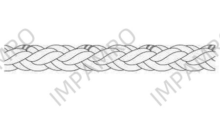 MOORING ROPE, HIGH STRENGTH NYLON, UNILON, 8-STRAND (2×4), 200 MTR x 75 MM, BTL: 1160 KN