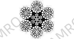 ROPE WIRE GALV 6XWS(36)IWRC, 40MM DIAX200MTR W/CERT.