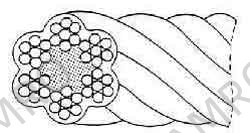 ROPE WIRE VINYL COVERED GALV, FOR ANTENNA O.D.14X16MM