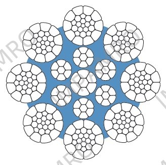 ROPE WIRE 8 STRAND COMPACTED, LANKOTOP 8X26 44MMDIAX200MTR