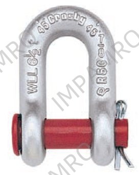 CROSBY, FORGED CHAIN SHACKLE, (SA) ROUND PIN TY, G-215, GALV, 5/16′