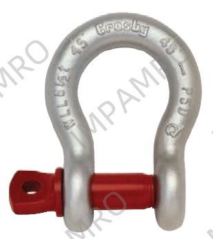 CROSBY, FORGED ANCHOR SHACKLE, (BC) SCREW PIN TY, S-209, UNGALV, 5/8′