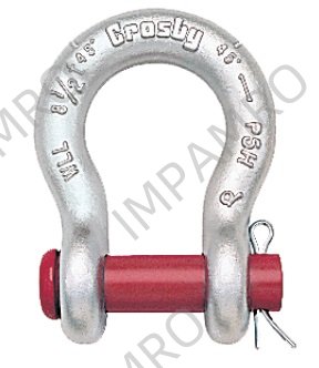 CROSBY, FORGED ANCHOR SHACKLE, (BA) ROUND PIN TY, G-213, GALV, 5/16′