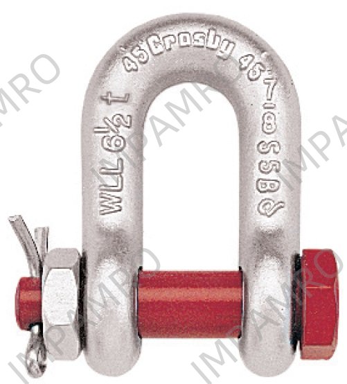 SHACKLE CHAIN FORGED CROSBY, BOLT TYPE G-2150 GALV 3/8"