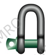 SHACKLE DEE W/SCREW PIN GALV,　GREEN PIN G-4151 25MM 8.5TON