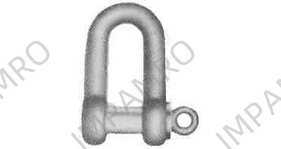 SHACKLE STRAIGHT EYE BOLT, BLACK SE-TYPE 28MM SWL 4.8TON