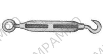 TURNBUCKLE FRAME BLACK, EYE&HOOK 8MMX125MM