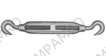 TURNBUCKLE FRAME BLACK, HOOK&HOOK 22MMX330MM