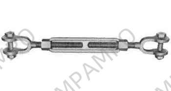 TURNBUCKLE FRAME GALV JAW&JAW, 5/8X9"