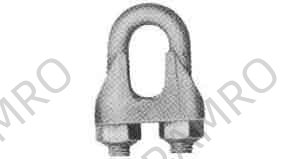 WIRE CLIP CAST-IRON STANDARD, GALV 4.5MM