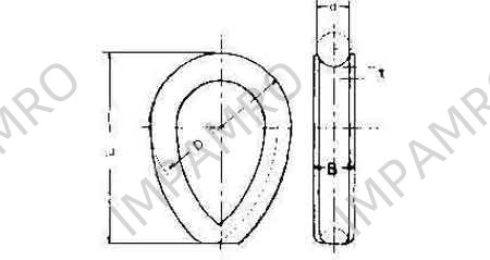 WIRE ROPE THIMBLE A-TYPE GALV, 22MM